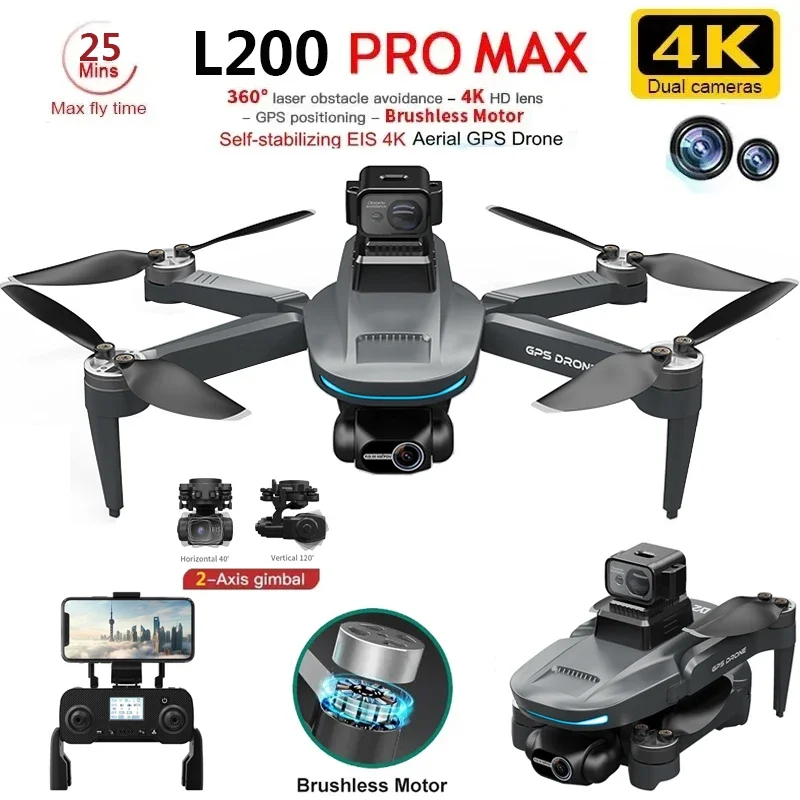 L200 PRO MAX Drone 4K 2-Axis P – Rc Helicopter Electric Bewertung und Preis
