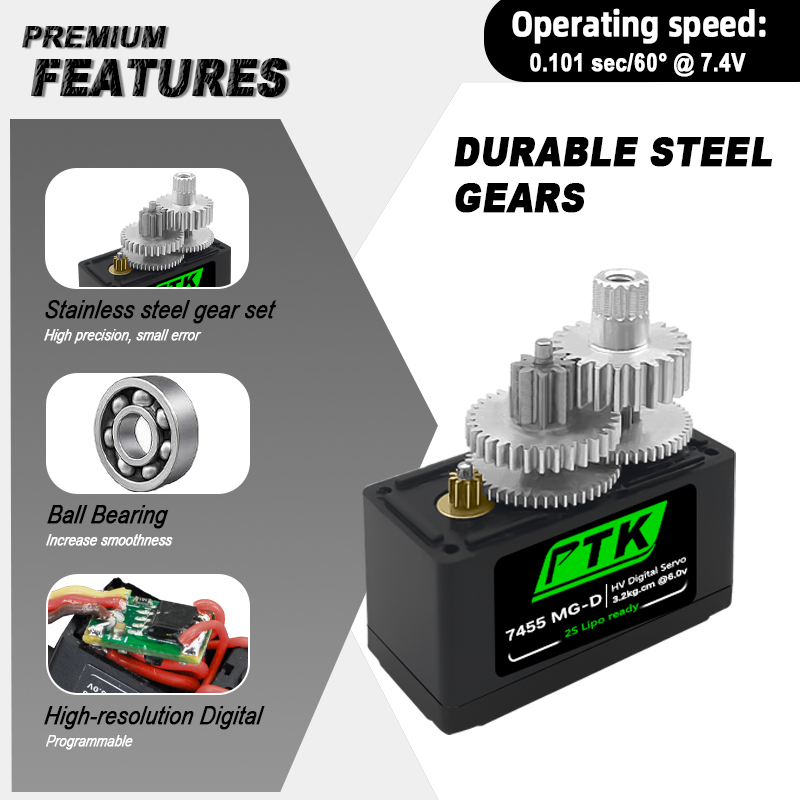 PTK 7455MG-D servo 12g Digital – Rc Helicopter Servo Bewertung und Preis