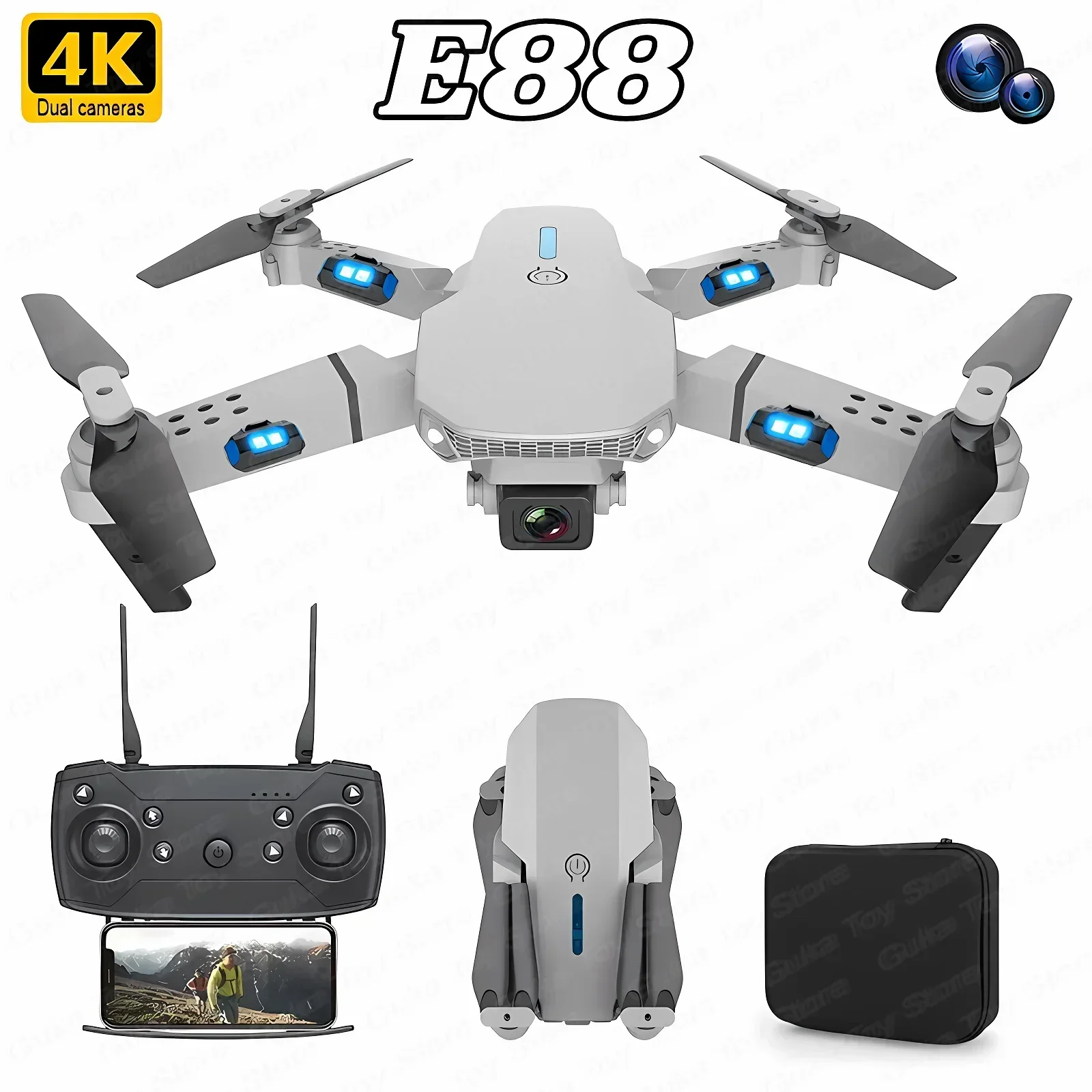 E88 Pro WIFI FPV Drone Wide An – Rc Helicopter Case Bewertung und Preis
