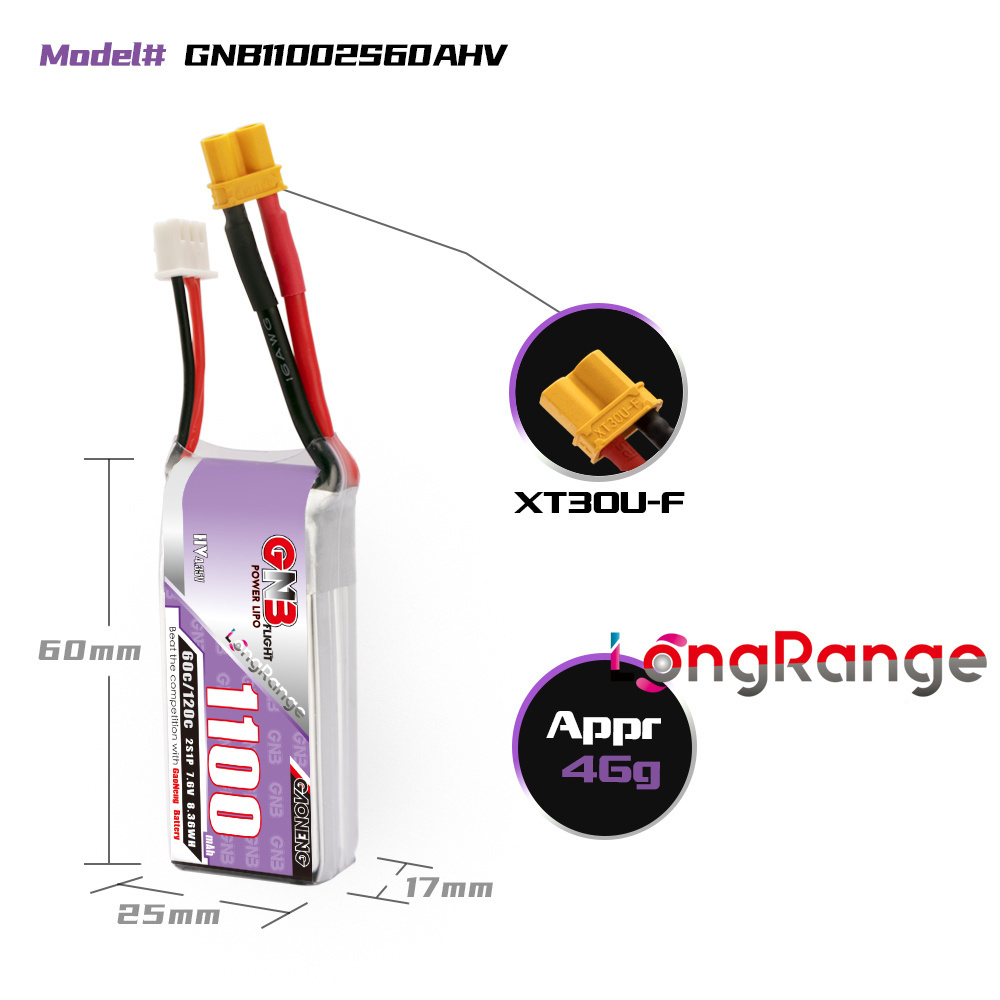 GNB 1100mAh 2S 3S 4S 6S 60C/12 – Rc Helicopter Battery Bewertung und Preis