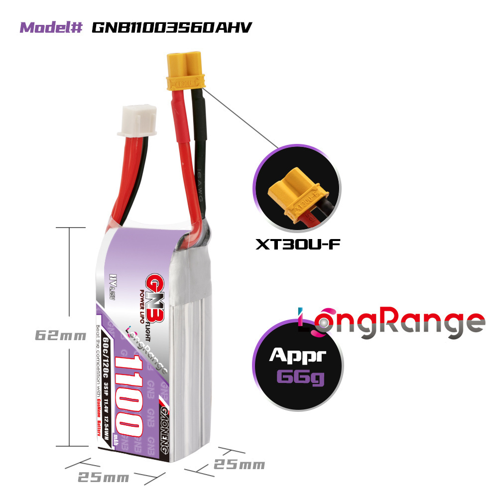 GNB 1100mAh 2S 3S 4S 6S 60C/12 – Rc Helicopter Battery Bewertung und Preis