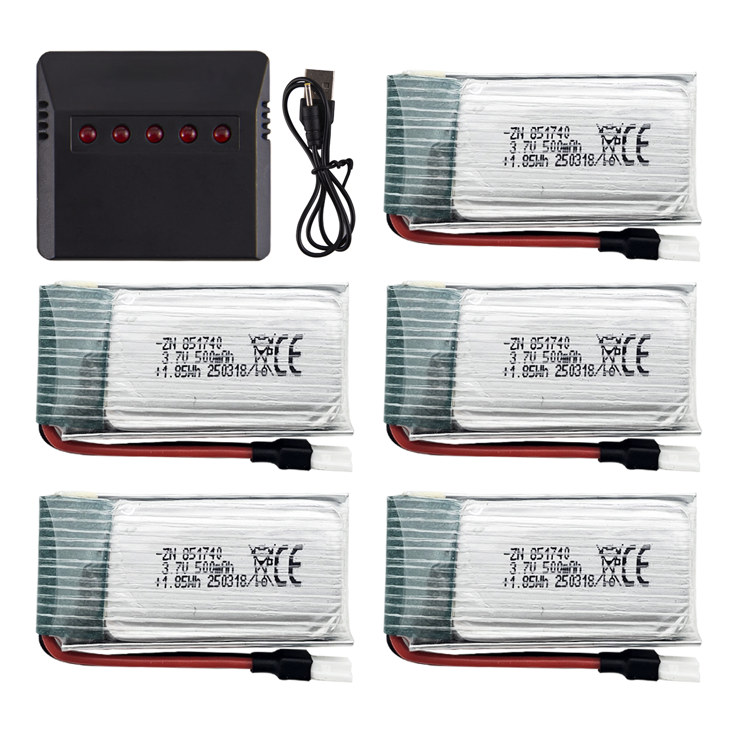 5Pcs 3.7V 500mAh LiPo Batterie – Rc Helicopter Charger Bewertung und Preis