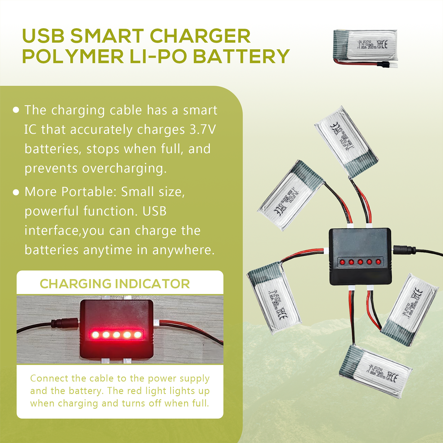 5Pcs 3.7V 500mAh LiPo Batterie – Rc Helicopter Charger Bewertung und Preis