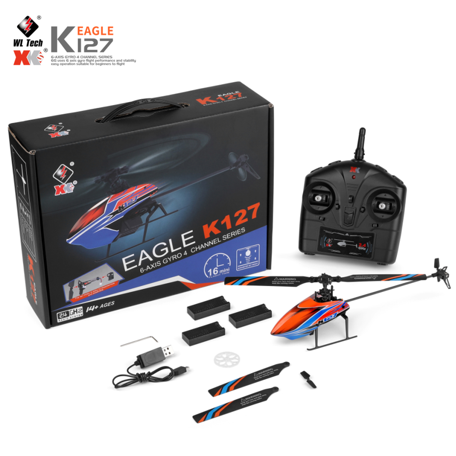 WLtoys XK K127 4CH 6-axis Gyro – Rc Helicopter Blade Bewertung und Preis